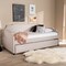 Baxton Studio Ally Beige Upholstered Twin Size Sofa Daybed with Roll Out Trundle Bed 151-9018 - alternate 3